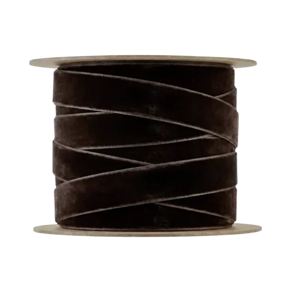 Samt Geschenkband -JUHLA- Farbe Dark Earth - Größe S