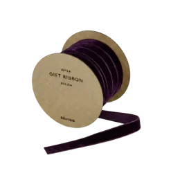 Samt Geschenkband -JUHLA- Farbe Midnight Plum - Größe S