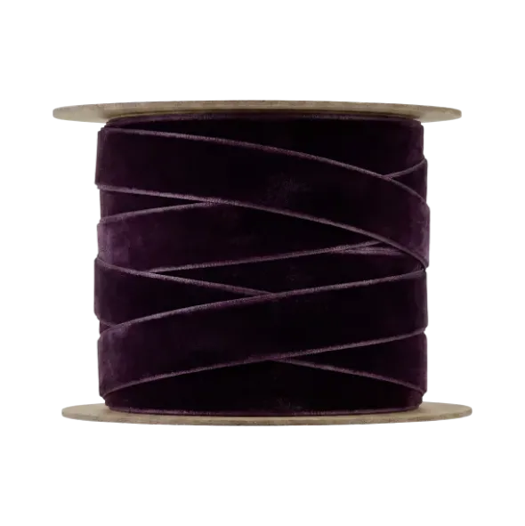 Samt Geschenkband -JUHLA- Farbe Midnight Plum - Größe S