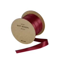 Satin Geschenkband -JUHLA- Farbe Port - Größe S