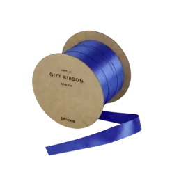 Satin Geschenkband -JUHLA- Farbe Mazarine Blue - Größe S