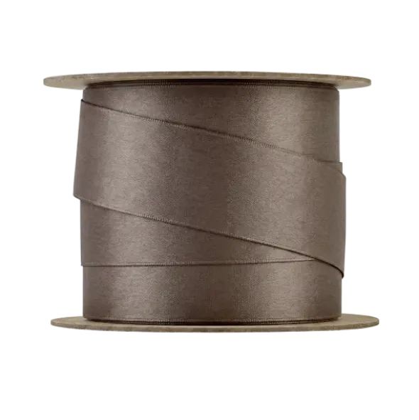 Satin Geschenkband -JUHLA- Farbe Coffee - Größe M