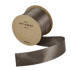 Satin Geschenkband -JUHLA- Farbe Coffee - Größe M