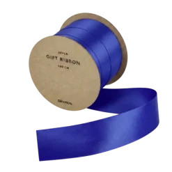 Satin Geschenkband -JUHLA- Farbe Mazarine Blue - Größe M
