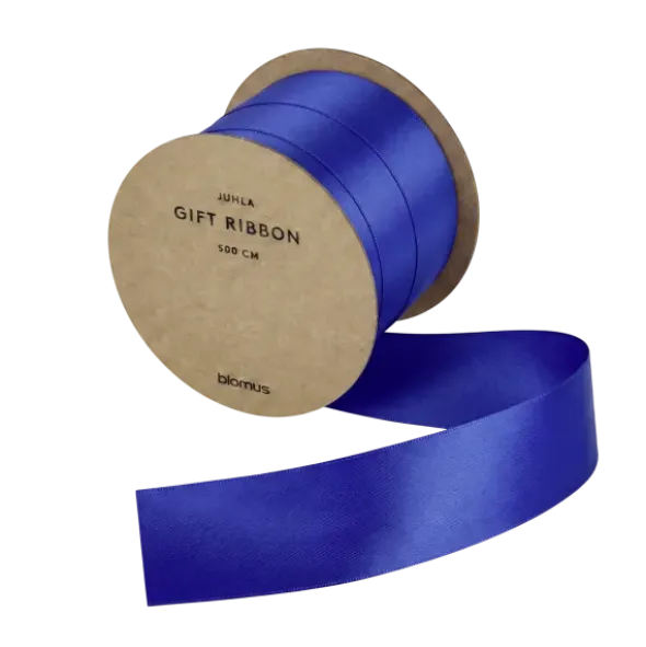 Satin Geschenkband -JUHLA- Farbe Mazarine Blue - Größe M