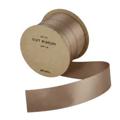Satin Geschenkband -JUHLA- Farbe Tan - Größe M