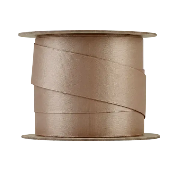 Satin Geschenkband -JUHLA- Farbe Tan - Größe M