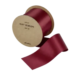 Satin Geschenkband -JUHLA- Farbe Port - Größe L