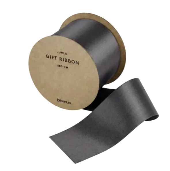 Satin Geschenkband -JUHLA- Farbe Smoke - Größe L