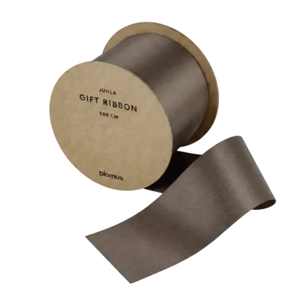 Satin Geschenkband -JUHLA- Farbe Coffee - Größe L