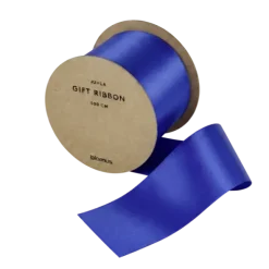 Satin Geschenkband -JUHLA- Farbe Mazarine Blue - Größe L