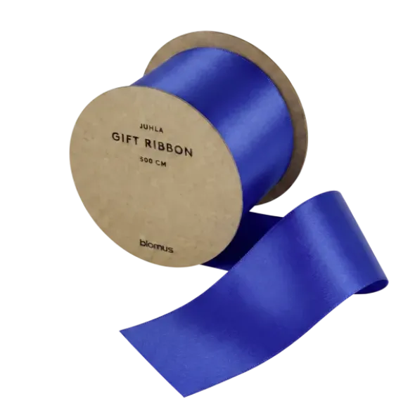 Satin Geschenkband -JUHLA- Farbe Mazarine Blue - Größe L
