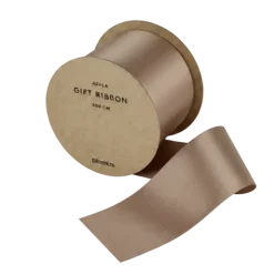 Satin Geschenkband -JUHLA- Farbe Tan - Größe L
