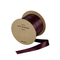 Satin Geschenkband -JUHLA- Farbe Midnight Plum - Größe S