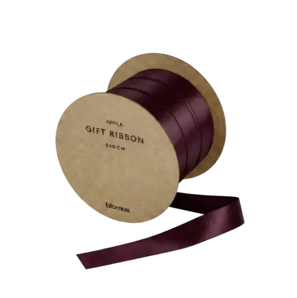 Satin Geschenkband -JUHLA- Farbe Midnight Plum - Größe S