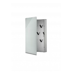 Schlüsselkasten Glas-Magnettafel -VELIO- Farbe White - size 30 x 20 cm, Hochformat
