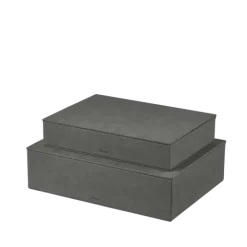 Set 2 Aufbewahrungsboxen -SAHLA- Farbe Pewter