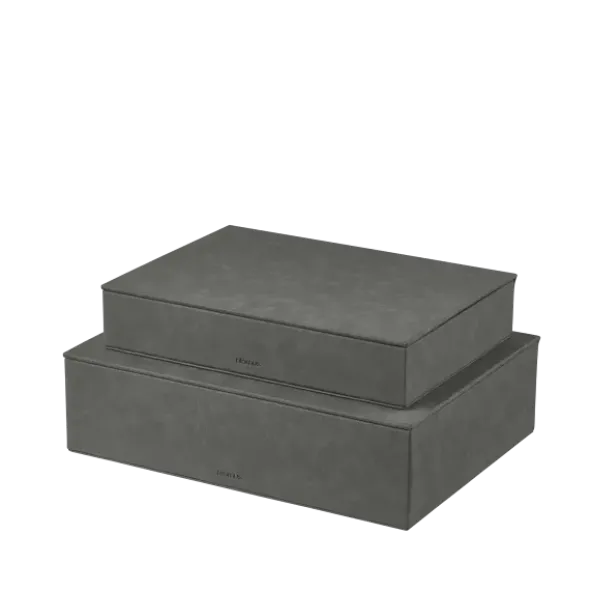 Set 2 Aufbewahrungsboxen -SAHLA- Farbe Pewter