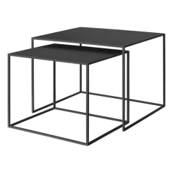 Set 2 Beistelltische -FERA- Farbe Black - Größe L