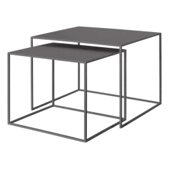 Set 2 Beistelltische -FERA- Farbe Steel Gray - Größe L