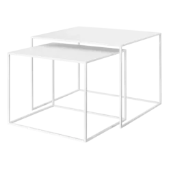 Set 2 Beistelltische -FERA- Farbe White - Größe L