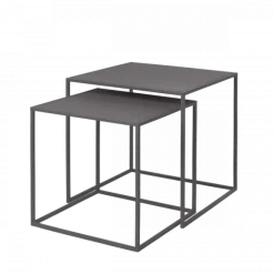 Set 2 Beistelltische -FERA- Farbe Steel Gray