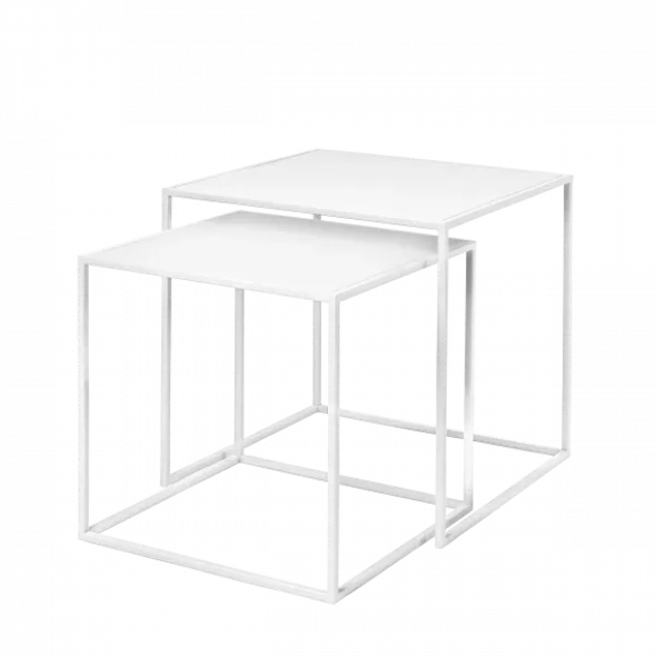 Set 2 Beistelltische -FERA- Farbe White