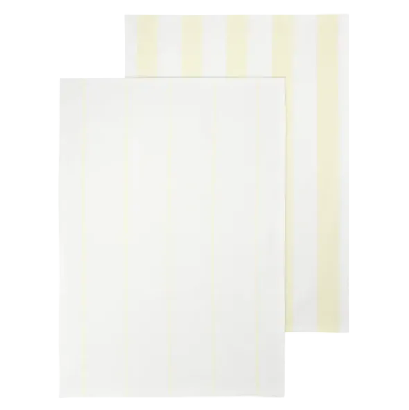 Set 2 Geschirrtücher -TAULO- Farbe White/Transparent Yellow - Streifen