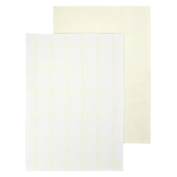 Set 2 Geschirrtücher -TAULO- Farbe White/Transparent Yellow - Quadratisch