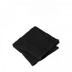Set 2 Gästehandtücher -CARO- Black 30 x 30 cm