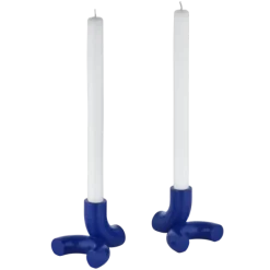 Set 2 Kerzenhalter -DOODLE- Farbe Mazarine Blue