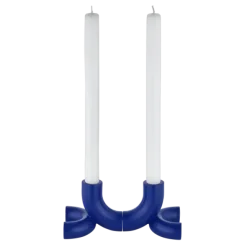 Set 2 Kerzenhalter -DOODLE- Farbe Mazarine Blue