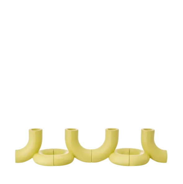 Set 2 Kerzenhalter -DOODLE- Farbe Cream Gold