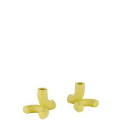 Set 2 Kerzenhalter -DOODLE- Farbe Cream Gold