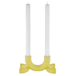 Set 2 Kerzenhalter -DOODLE- Farbe Cream Gold