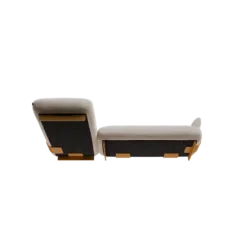 2-Sitzer Chaiselongue, links -MOCO- Farbe Desert - Stoff: Pina