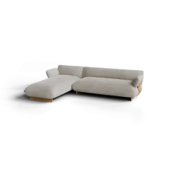 2-Sitzer Chaiselongue, links -MOCO- Farbe Desert - Stoff: Pina