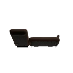 2-Sitzer Chaiselongue, links -MOCO- Farbe Espresso - Stoff: Pina