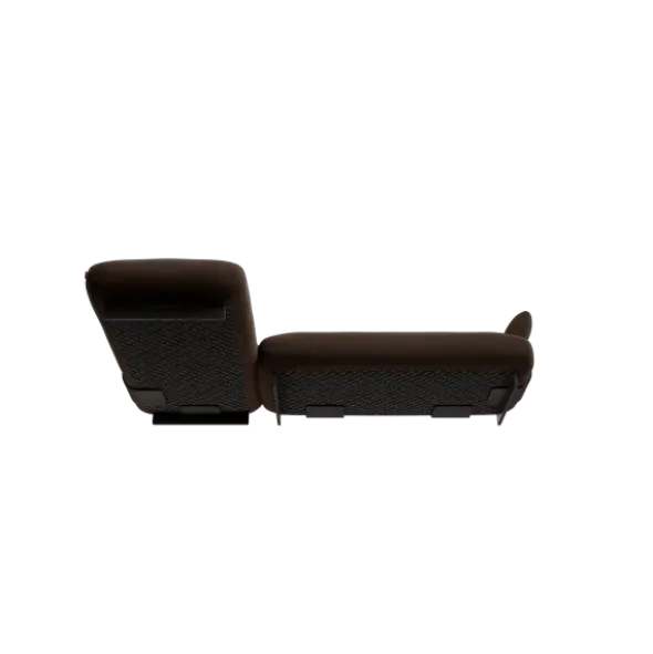 2-Sitzer Chaiselongue, links -MOCO- Farbe Espresso - Stoff: Pina