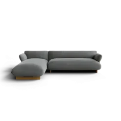 2-Sitzer Chaiselongue, links -MOCO- Farbe Desert - Stoff: kvadrat Melange Nap