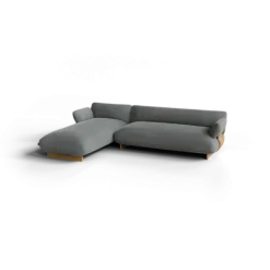 2-Sitzer Chaiselongue, links -MOCO- Farbe Desert - Stoff: kvadrat Melange Nap