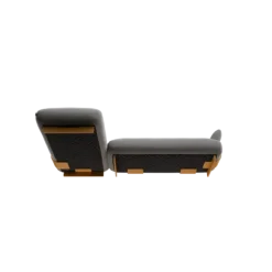 2-Sitzer Chaiselongue, links -MOCO- Farbe Desert - Stoff: kvadrat Melange Nap