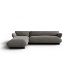 2-Sitzer Chaiselongue, links -MOCO- Farbe Shitake - Stoff: kvadrat Melange Nap