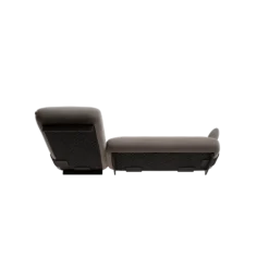 2-Sitzer Chaiselongue, links -MOCO- Farbe Shitake - Stoff: kvadrat Melange Nap