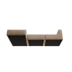 3-Sitzer Chaiselongue, links -TASI- Farbe Beige - Stoff: kvadrat Melange Nap