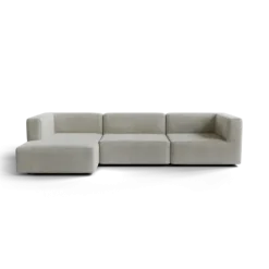 3-Sitzer Chaiselongue, links -TASI- Farbe Cloud - Stoff: kvadrat Moss