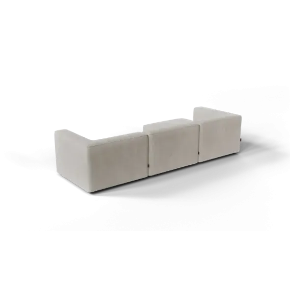 3-Sitzer Chaiselongue, links -TASI- Farbe Desert - Stoff: Pina