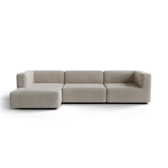 3-Sitzer Chaiselongue, links -TASI- Farbe Desert - Stoff: Pina