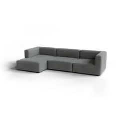 3-Sitzer Chaiselongue, links -TASI- Farbe Desert - Stoff: kvadrat Melange Nap