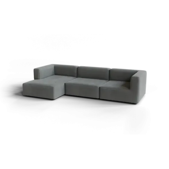 3-Sitzer Chaiselongue, links -TASI- Farbe Desert - Stoff: kvadrat Melange Nap